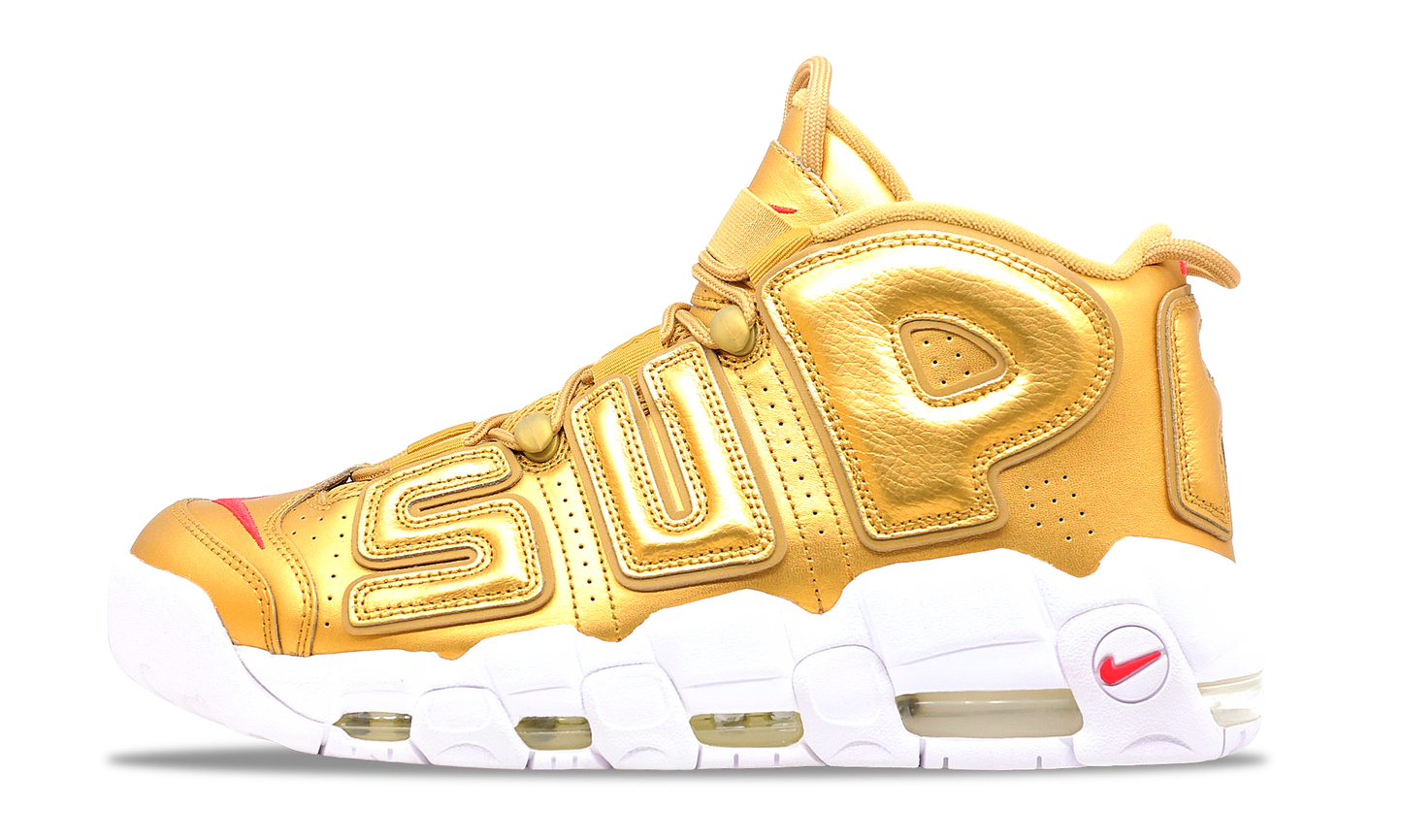 Nike Air More Uptempo x Supreme Metallic Gold 2017 (902290-700) Men's Size 8-11