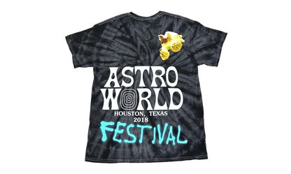 Travis Scott Festival Airbrush Tee Black Tie Dye (93665-241) Men's Size S-2XL