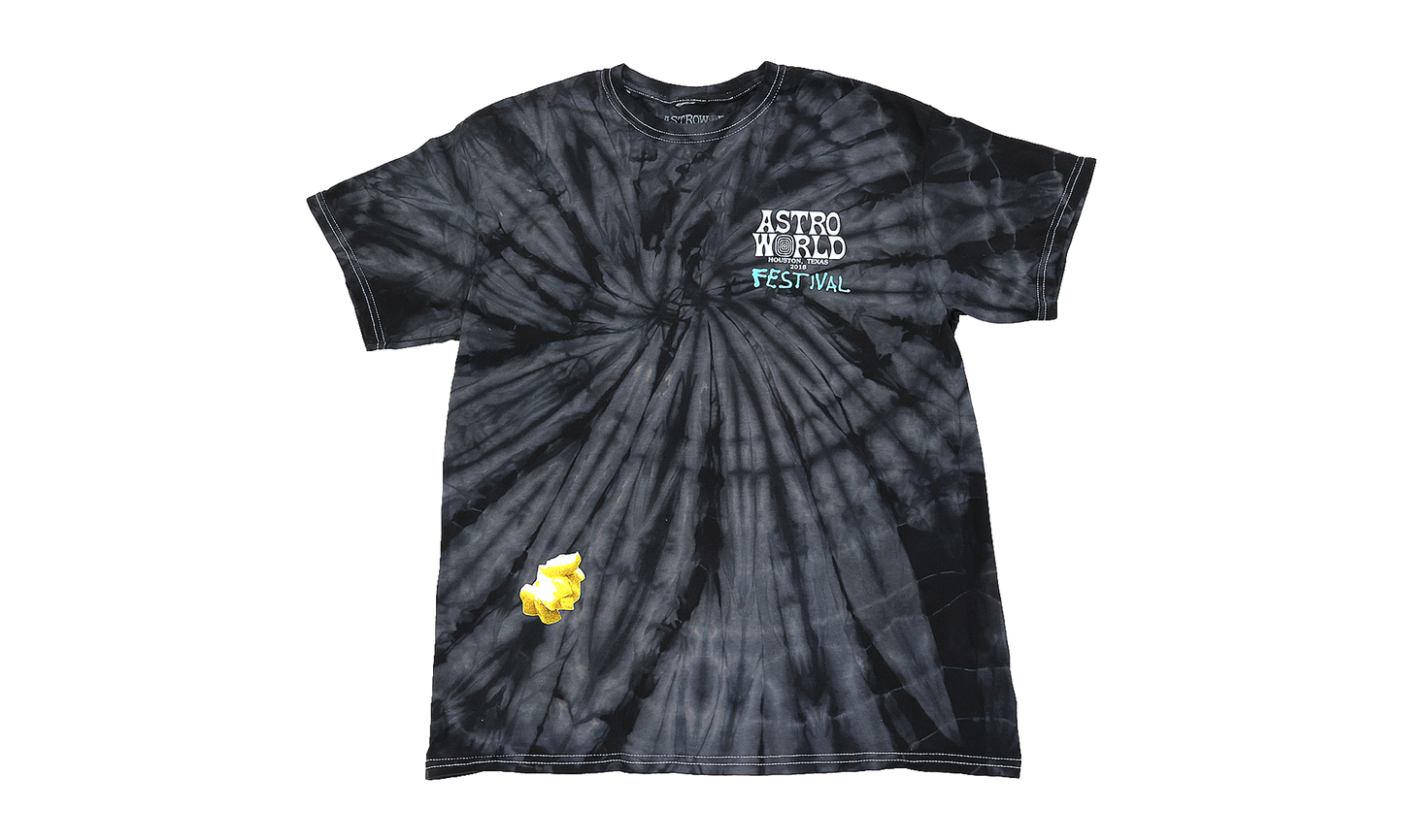 Travis Scott Festival Airbrush Tee Black Tie Dye (93665-241) Men's Size S-2XL