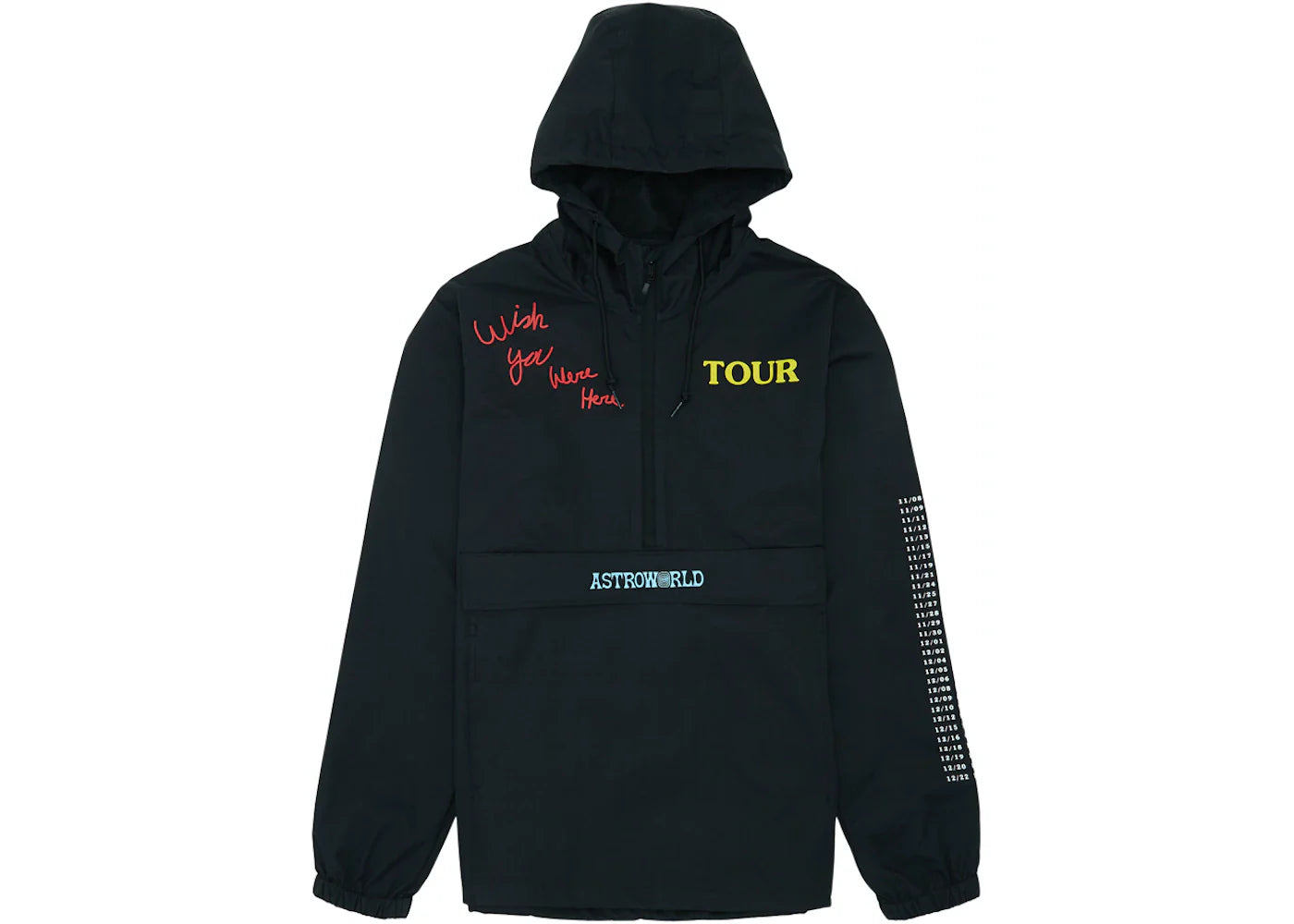 TRAVIS SCOTT Astroworld Anorak Black