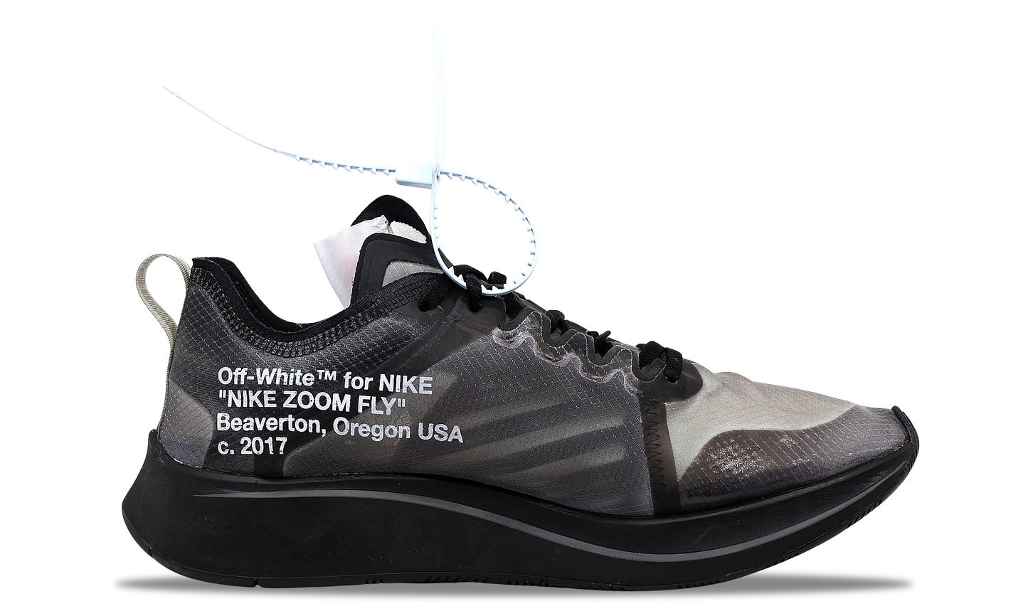 Nike Zoom Fly SP x OFF-WHITE Black 2018 (AJ4588-001) Men's Size 4-11