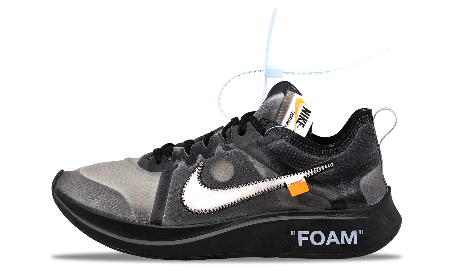 Nike Zoom Fly SP x OFF-WHITE Black 2018 (AJ4588-001) Men's Size 4-11