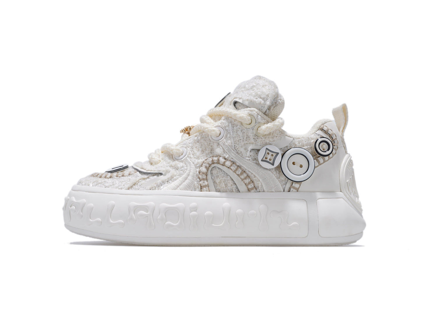 Palladium Button Sneaker tweed white
