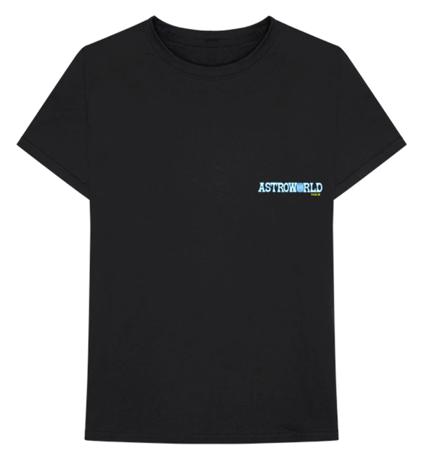 Travis Scott Astroworld Tour Launch T-shirt Black