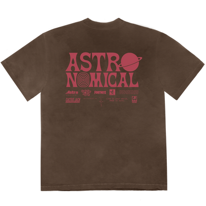 Travis Scott World Event T-shirt Bleached Black