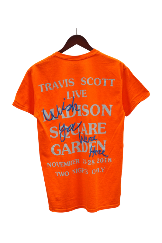 Travis Scott Madison Square Garden Tour Tee Orange (93665-336) Men's Size S-2XL