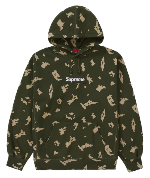 Supreme Box Logo Hooded Sweatshirt (FW21) Olive Russian Camo