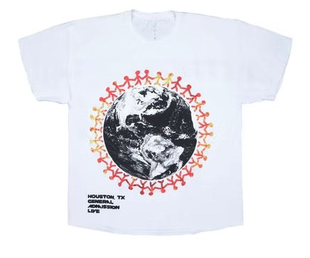 Travis Scott Astroworld Around The World White Tee (93665-130) Men's Size S-XXL