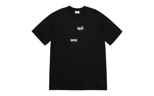 Supreme x Comme Des Garcons Shirt Split Box Logo Tee BLK/WHT (FW18KN2) Size M-XL