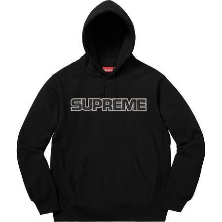 Supreme Perforated Leather Hooded Sweatshirt Black