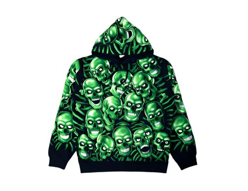 Supreme Skull Pile Hooded Sweatshirt Green SS18 (SS18SW41) Sizes S-L