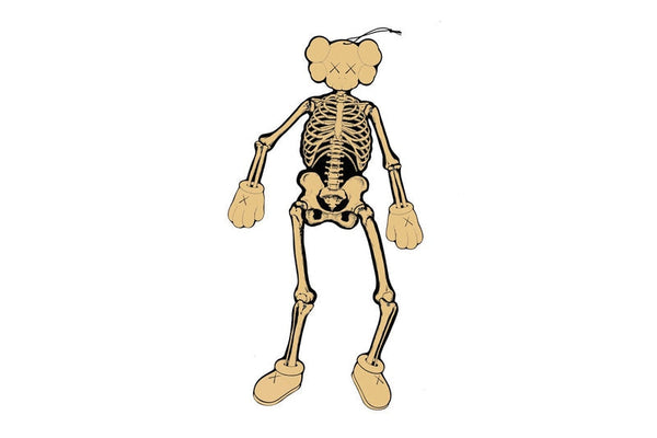 特撮 KAWS Skeleton Board Cutout Ornament solestage_KAWS-SKELETON-BOARD-