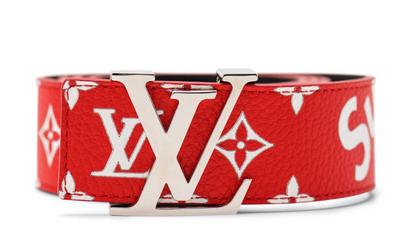 Louis Vuitton x Supreme Initiales Belt 40 MM Monogram Red