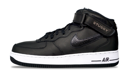 nike Air Force 1 Mid x Stussy Black Snakeskin 2022 (DJ7840-001) Size 5-14