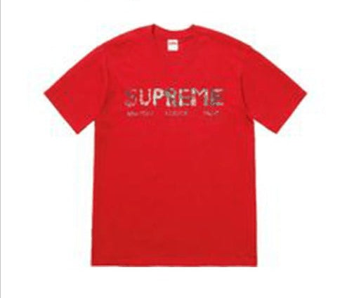 Supreme Rocks Tee Ash Grey/Black/Orange/Red/White SS18 (SS18T49) Men Size M-XL