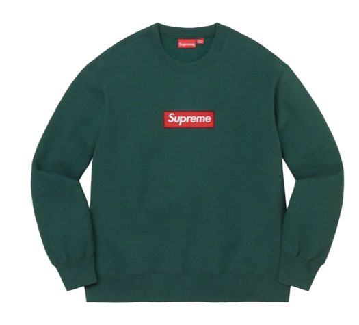 Supreme Box Logo Crewneck (FW22) Dark Pine