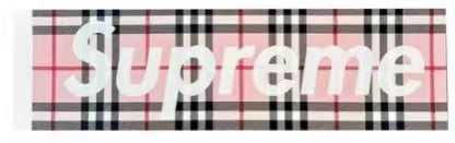 Supreme x Burberry Box Logo Stickers Pink/Beige (SS22-STK1) One Size
