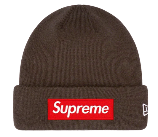 Supreme New Era Box Logo Beanie (FW22) Brown