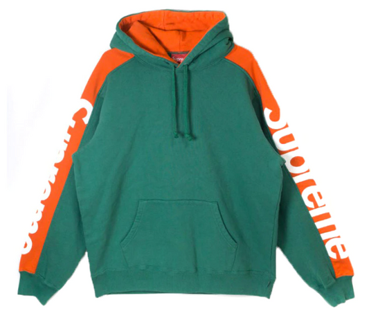 Supreme Sideline Hooded Sweatshirt Light Pine/Royal (SS18SW25) Men's Size S-XL