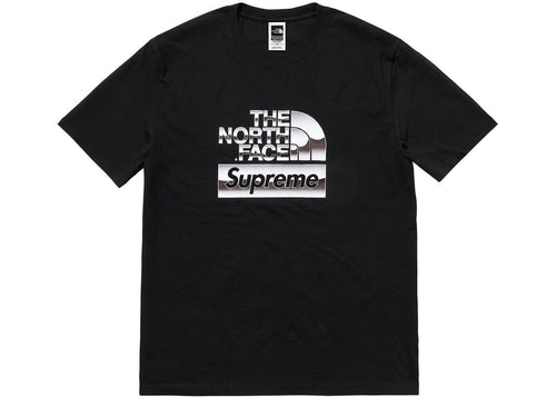 Supreme x The North Face Metallic Logo Tee Black (NF0A3RTUJK3) Men Size M-L