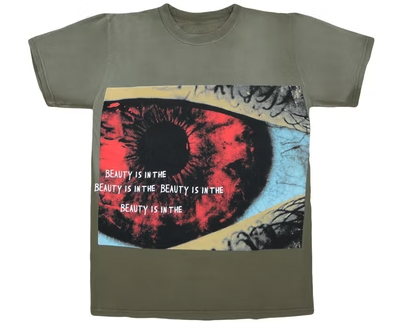 Travis Scott Eye Tee Olive Green (93665-362) Men's Size S-XXL