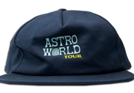 Travis Scott Astroworld Tour Snapback Hat Navy 2018 (93665-0037) One Size