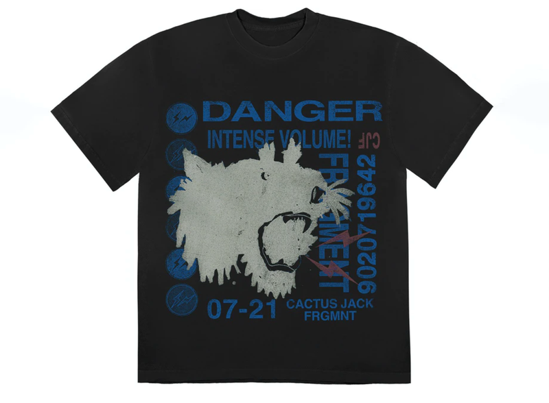 Travis Scott Cactus Jack For Fragment Danger Tee (CJFR-SS02) Size S-XXL