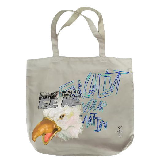 Travis Scott Cactus Jack For Fragment Flames Tote Cream (CJFR-AB14) One Size