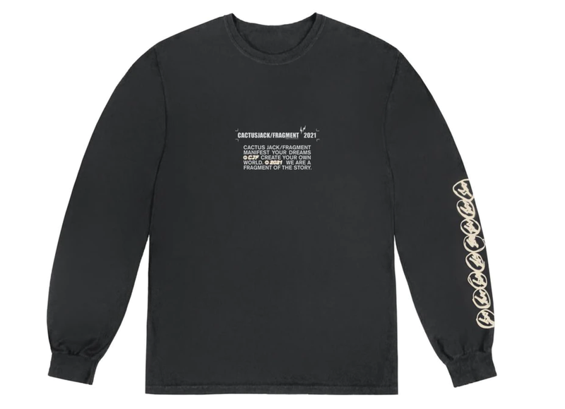 Travis Scott Cactus Jack For Fragment Logo L/S T-Shirt (CJFM-LS06) Men Size S-XL