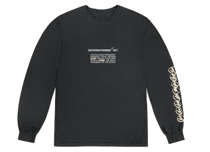Travis Scott Cactus Jack For Fragment Logo L/S T-Shirt (CJFM-LS06) Men Size S-XL