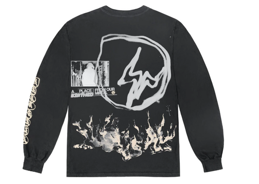 Travis Scott Cactus Jack For Fragment Logo L/S T-Shirt (CJFM-LS06) Men Size S-XL