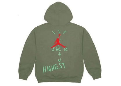 Travis Scott Jordan Cactus Jack Highest Hoodie Olive (83665-156) Men Size S-XXL