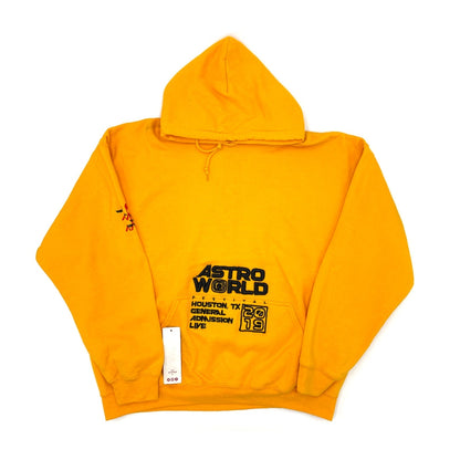 Travis Scott Official Souvenir Gold Hoodie 93665-575 Men's Size S-XL