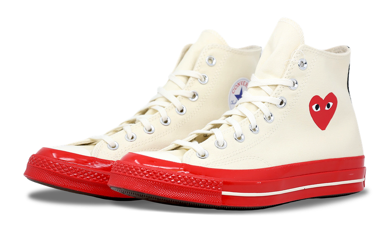 Converse Chuck Taylor All-Star 70 Hi CDG PLAY White Red (A01794C) Size 8-12