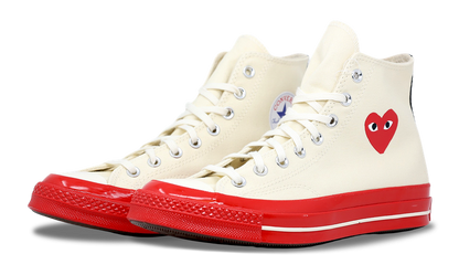 Converse Chuck Taylor All-Star 70 Hi CDG PLAY White Red (A01794C) Size 8-12