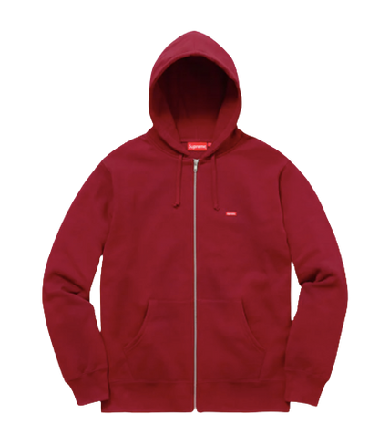 Supreme Small Box  Logo Zip Up Sweatshirt Cardinal (FW17)