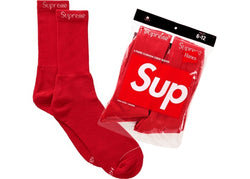 Supreme Hanes Socks Red