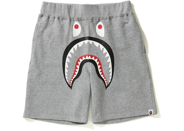 BAPE Shark Camo Back Pocket Sweat Shorts Grey