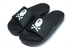 Bape Crossbone Slide Sandals Black