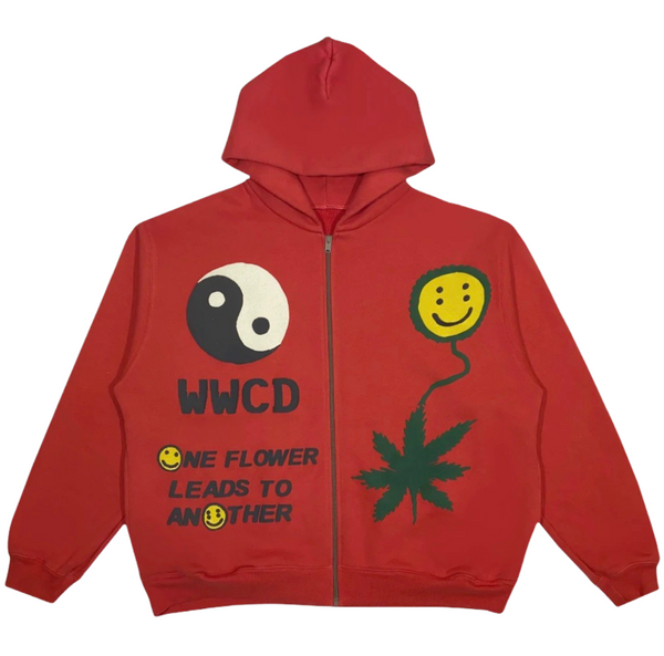 Cactus Plant Flea Market EARTH FIRST RED HOODIE