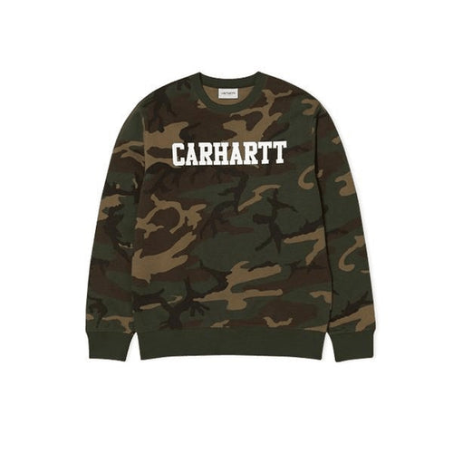 Carhartt wip college sweatshirt laurel camo