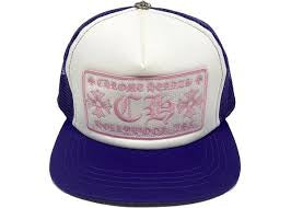 Chrome Hearts CH Hollywood Trucker Hat Purple/White/Pink