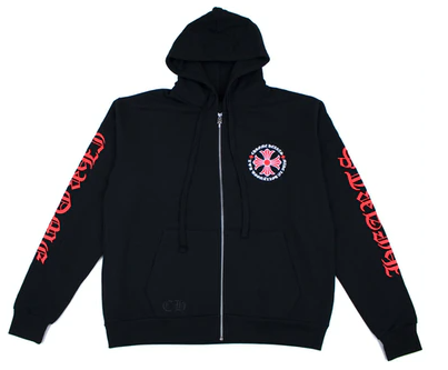 Chrome Hearts Red Cross Zip Up Jacket Black