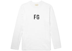 FEAR OF GOD Long Sleeve 'FG' T-shirt White