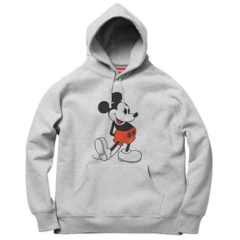 FW09 Supreme Mickey Mouse Hoodie Grey