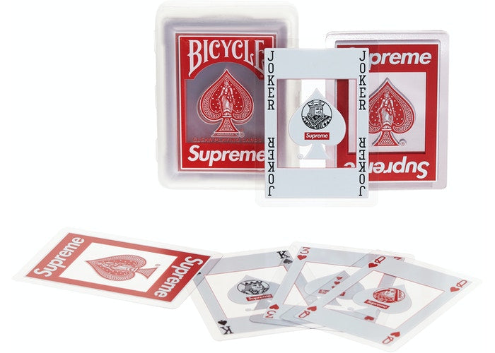 Supreme Bicycle Clear Playing Cards