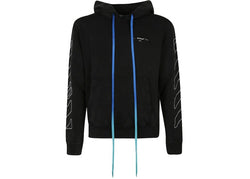 OFF-WHITE Abstract Arrows Embroidered Hoodie Black