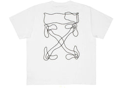OFF-WHITE Oversized Abstract Arrows Embroidered T-Shirt White