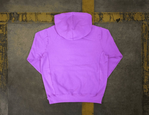 Supreme Sleeve Embroidery Hooded Sweatshirt Violet