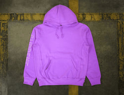 Supreme Sleeve Embroidery Hooded Sweatshirt Violet